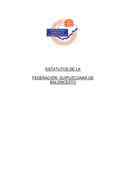 estatutos fgb - Federación Guipuzcoana de Baloncesto