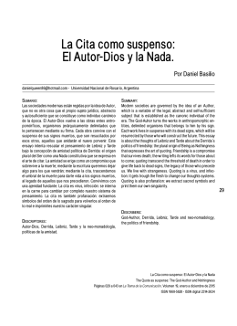 la cita como suspenso: el autor-dios y la nada.