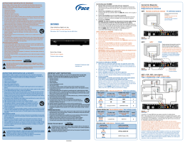 Pace DC550D - Quick Start Guide - English