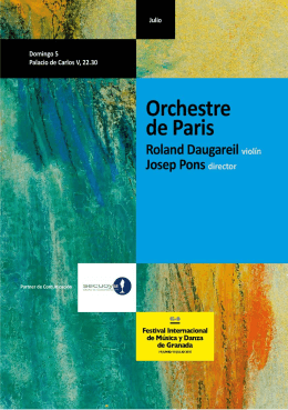 Orchestre de Paris - Festival Internacional de Música y Danza de