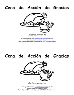 Cena de Acción de Gracias Cena de Acción de Gracias