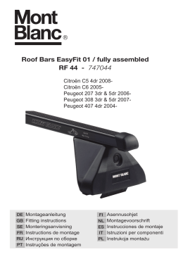 Roof Bars EasyFit 01 / fully assembled RF 44 - Autoteile-OWL