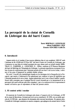 La percepció de la ciutat de Cornellá de Llobregat des del