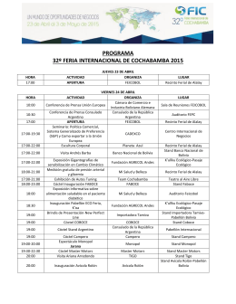 programa 32º feria internacional de cochabamba 2015