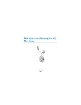 Nokia Bluetooth Headset BH-500 User Guide