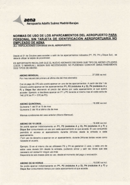normativa aparcamiento aeropuerto adolfo
