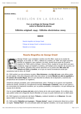 Orwell - Rebelión en la Granja