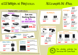 ACCESORIOS DE PORTATILES ACCESORIOS DE IPAQS