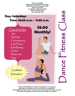 Dance Fitness Class - City of Los Angeles Department of Recreation