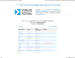 Virus total es un servicio de análisis de archivos