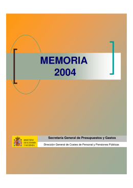 MEMORIA 2004 - Ministerio de Hacienda y Administraciones Públicas