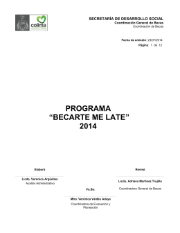 programa “becarte me late” 2014