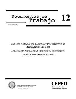 SALARIO REAL, COSTO LABORAL Y PRODUCTIVIDAD