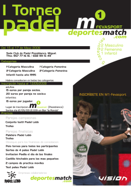 l Torneo - Club de Padel Pozoblanco