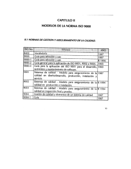 CAPITULO II MODELOS DE [A NORMA ISO 9000