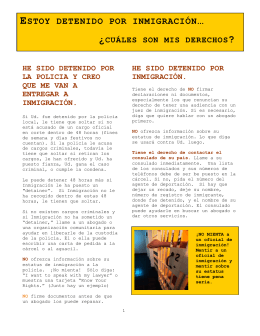 estoy detenido por inmigración… ¿cuáles son mis derechos?