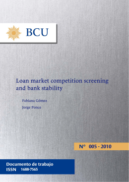 Loan market competition screening and bank stability