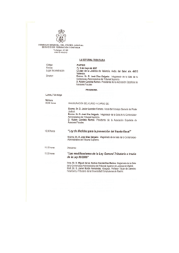 La reforma Tributaria. Curso organizado por el Consejo General del