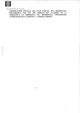 A}`untamienï0 de Leganés MODIFICACIÓN PUNTUAL DEL PLAN