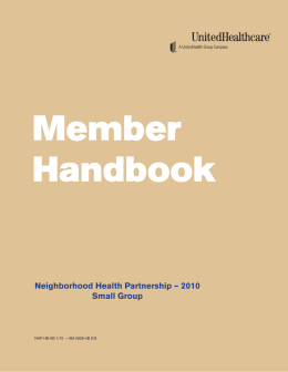 Neighborhood Health Partnership – 2010 Small Group