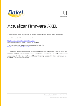 Nota técnica Thin client AXEL. Actualizar Firmware.