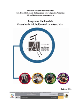 Programa Nacional de Escuelas de Iniciación - sgeia