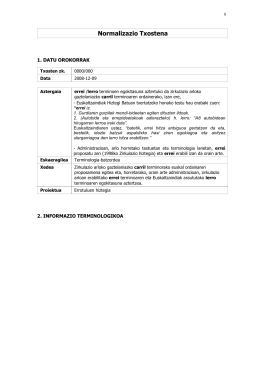 NORMALIZAZIO TXOSTENA-LERRO - Euskara
