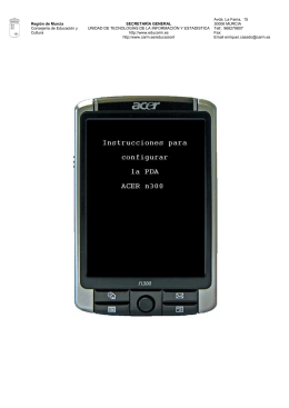 Configurar PDA - ACER n300