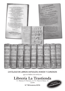 Descárguese catálogo 56 de Librería La Trastienda