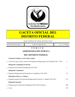 gaceta oficial del distrito federal - Portal Consejería Jurídica y de