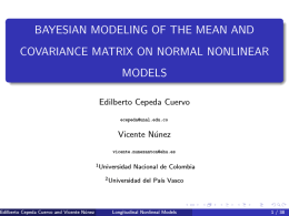 bayesian modeling of the mean and covariance matrix