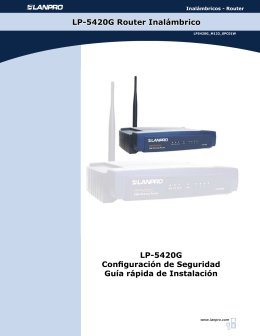 LP-5420G Router Inalámbrico LP-5420G Configuración de