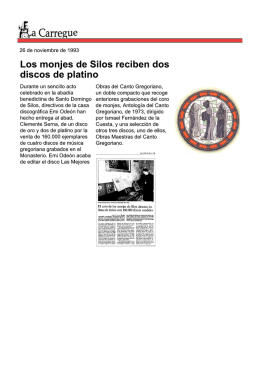 1993.- Discos de platino para los monjes de Silos