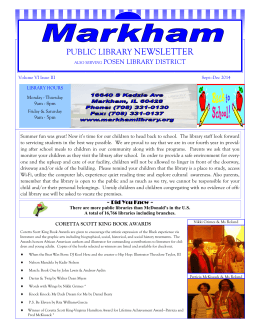 Sept - Dec 2014 - Bradford Anderson Oglesby Public Library