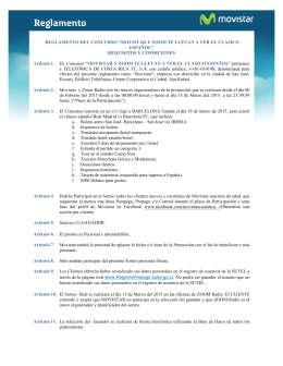 REGLAMENTO CONCURSO MOVISTAR Y ZOOM TE LLEVAN AL