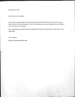 November 19, 2013 Dear Parents and Guardians,