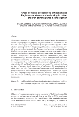 Cross-sectional associations of Spanish and English competence