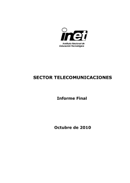 SECTOR TELECOMUNICACIONES - Catálogo Nacional de Títulos