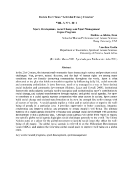 sport, development, social change and sport management degree