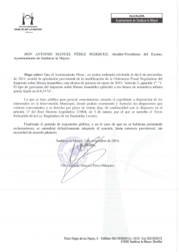 Ayuntamiento de Sanlúcar la Mayor