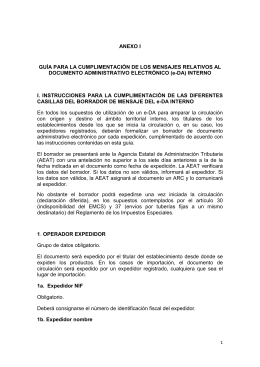 ANEXO I GUÍA PARA LA CUMPLIMENTACIÓN DE LOS