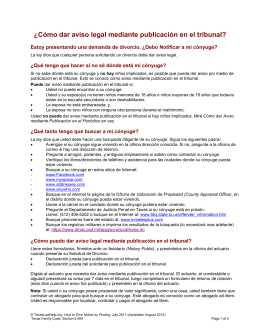 ¿Cómo dar aviso legal si no puede encontrar a su cónyuge