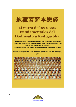 El Sutra de los Votos Fundamentales del Bodhisattva Ksitigarbha
