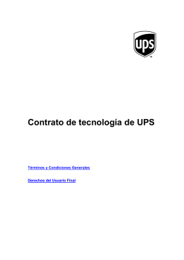 Contrato de tecnología de UPS