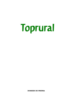 www.toprural.com Dossier de prensa 2009 DOSSIER DE PRENSA