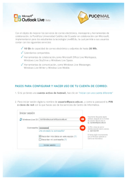 pasos para la configuracion cuenta outlook