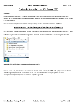 Ayuda para Backup y Restore