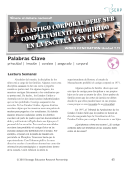 El castigo corporal debe ser completamente prohibido en la escuela