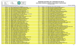 Vaqueros - Tribunal Electoral de la Provincia de Salta