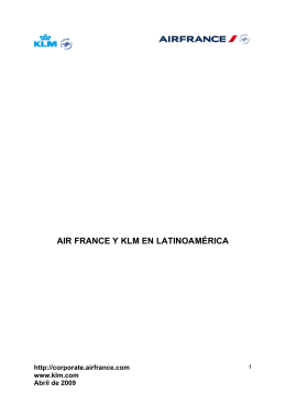 AIR FRANCE Y KLM EN LATINOAMÉRICA